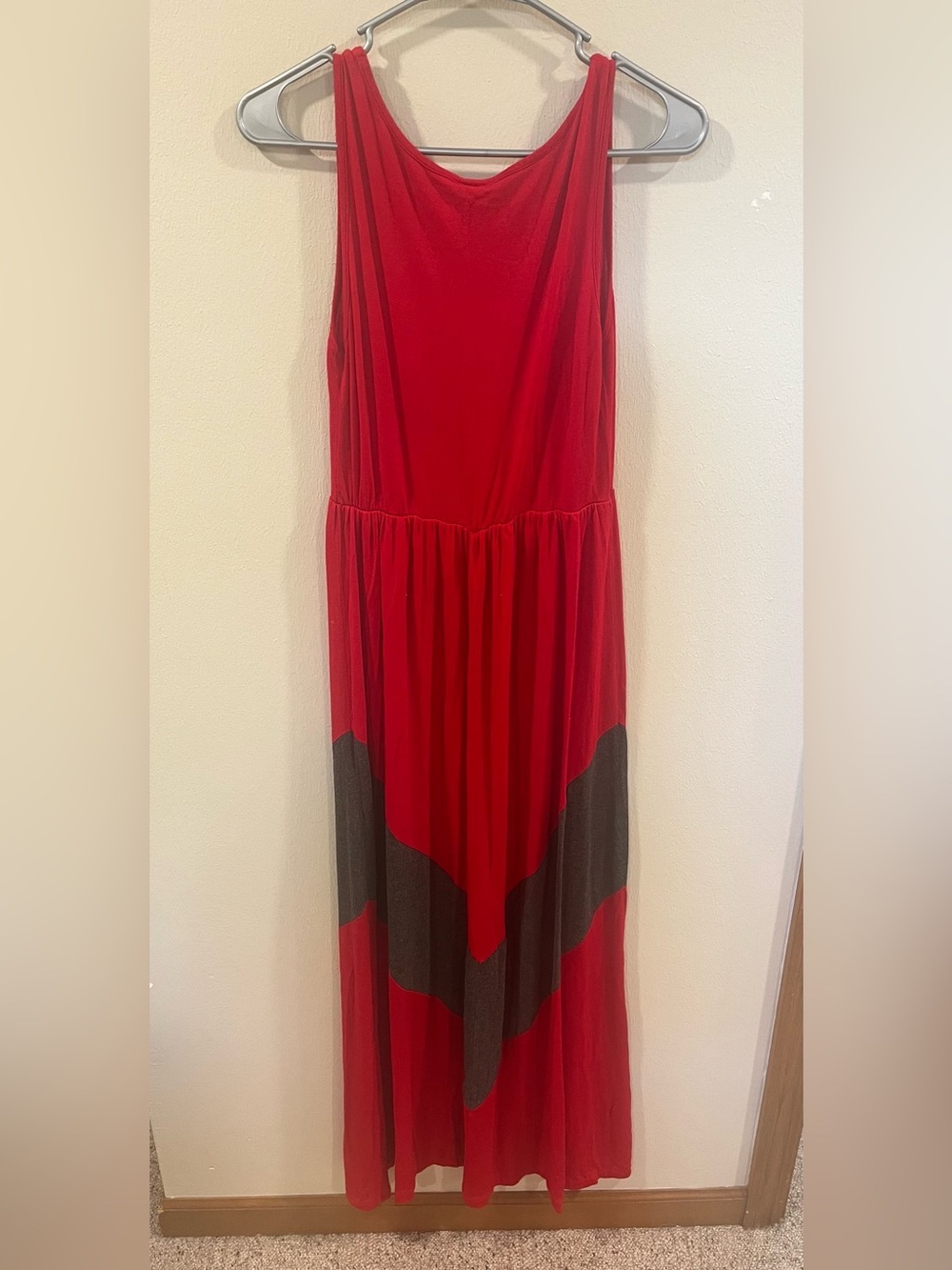 PinkBlush Maternity Chevron Colorblock Sleeveless Maxi Dress - Small - Picture 2 of 5